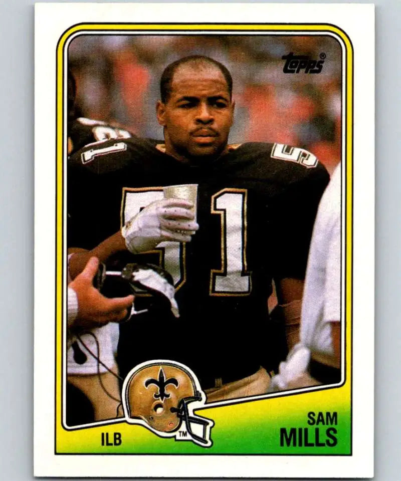 1988 Topps #65 Sam Mills EX Excellent RC Rookie New Orleans Saints Football Card - Football Card Single