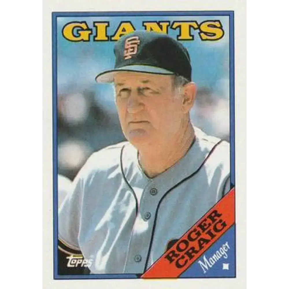 1988 Topps #654 Roger Craig NM-MT San Francisco Giants Baseball Card - Baseball Card Single