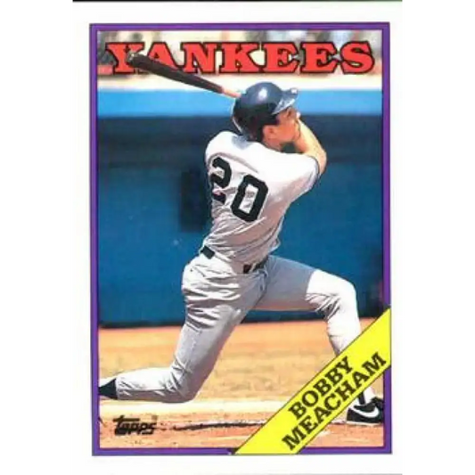 1988 Topps #659 Bobby Meacham NM-MT New York Yankees Baseball Card - Baseball Card Single