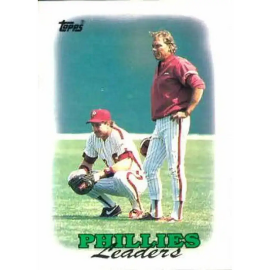 1988 Topps #669 Phillies Team Leaders NM-MT Philadelphia Phillies Baseball Card