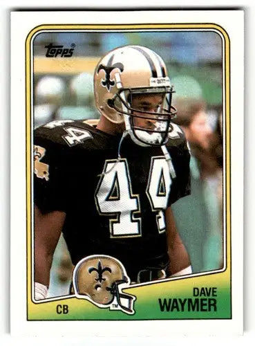 1988 Topps Dave Waymer Saints football card, collectible Saints football cards image