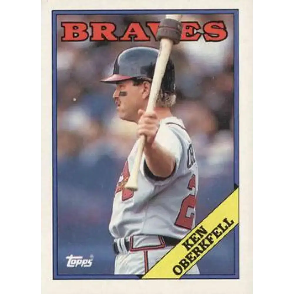 1988 Topps #67 Ken Oberkfell NM-MT Atlanta Braves Baseball Card - Baseball Card Single