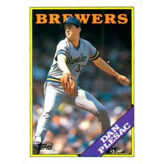 1988 Topps #670 Dan Plesac NM-MT Milwaukee Brewers Baseball Card
