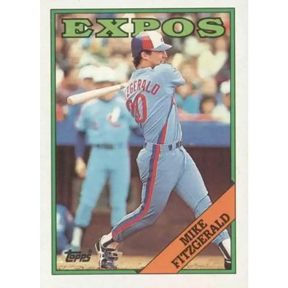1988 Topps #674 Mike Fitzgerald NM-MT Montreal Expos Baseball Card - Baseball Card Single
