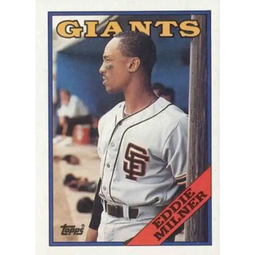 1988 Topps #677 Eddie Milner NM-MT San Francisco Giants Baseball Card - Baseball Card Single