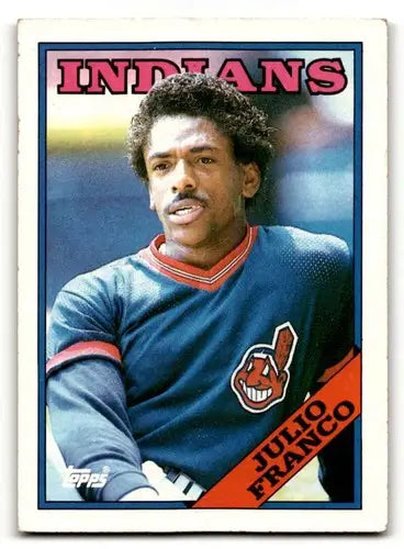 Julio Franco Cleveland baseball card from 1988 Topps #683 featuring Franco Cleveland Indians