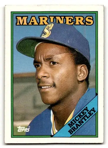 Original gloss Mickey Brantley Seattle Mariners baseball card from 1988 Topps #687