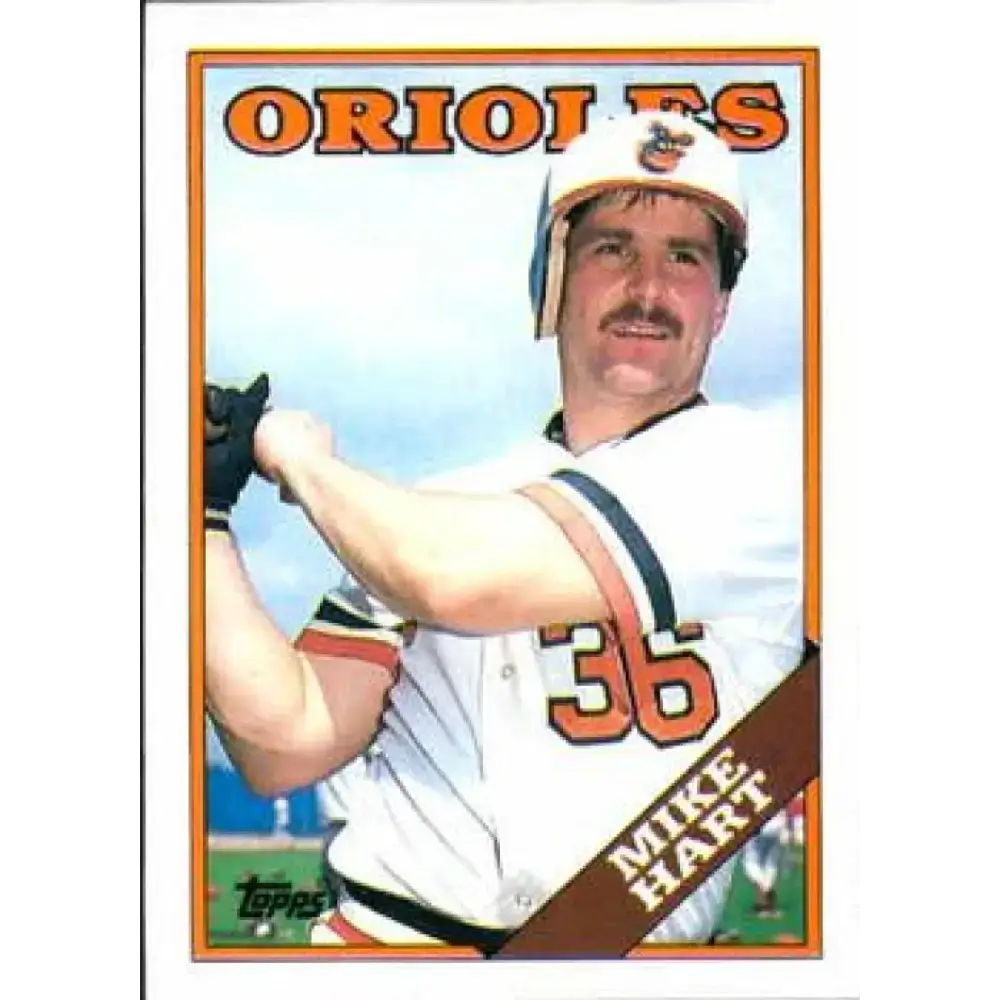 1988 Topps #69 Mike Hart NM-MT RC Rookie Baltimore Orioles Baseball Card - Baseball Card Single