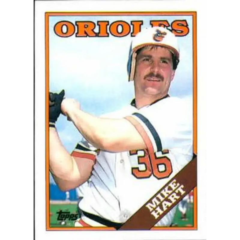 1988 Topps #69 Mike Hart NM-MT RC Rookie Baltimore Orioles Baseball Card - Baseball Card Single