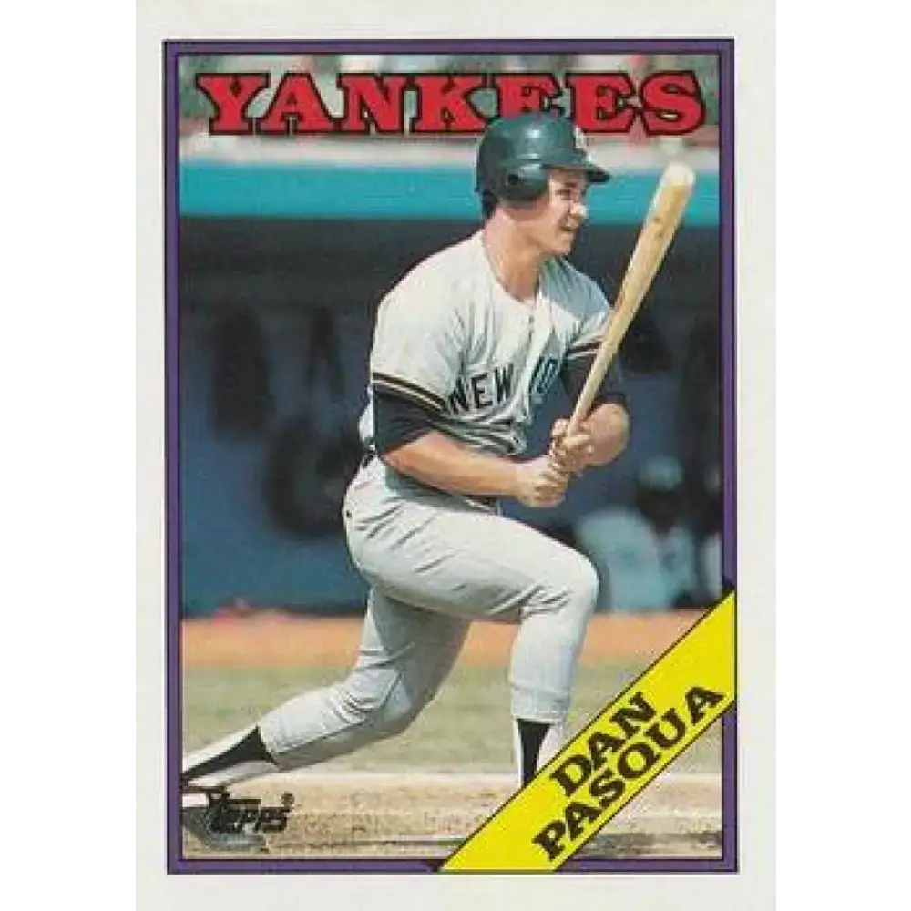 1988 Topps #691 Dan Pasqua NM-MT New York Yankees Baseball Card - Baseball Card Single