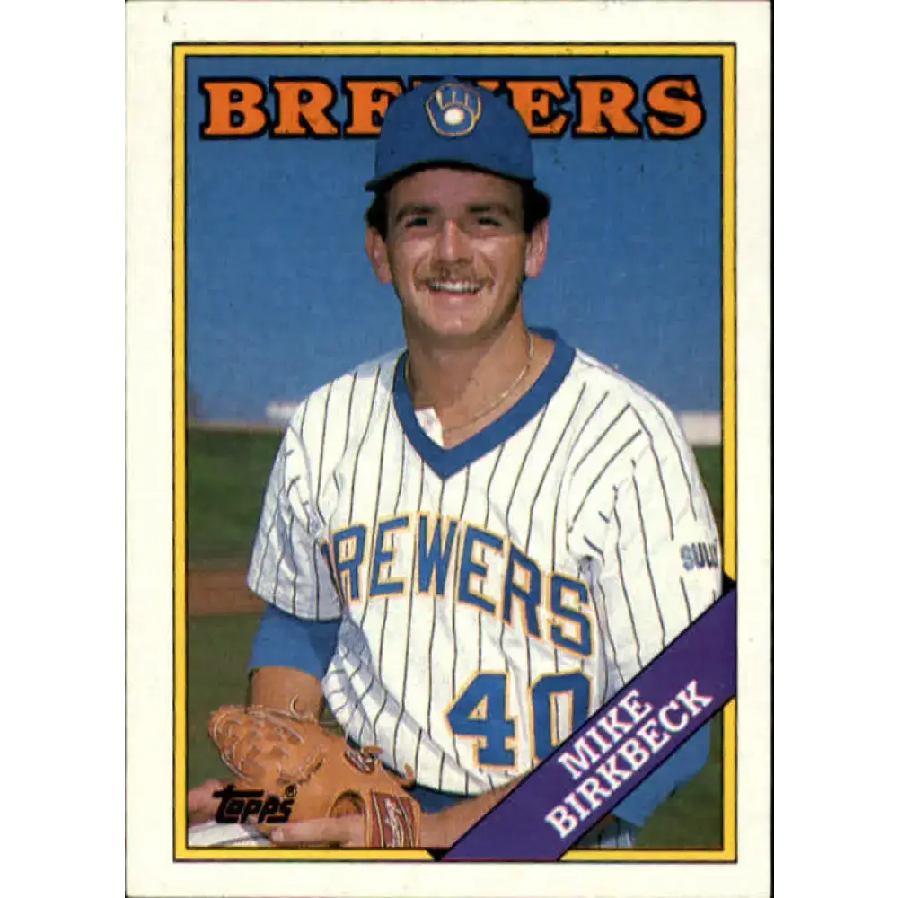 1988 Topps #692 Mike Birkbeck NM-MT Milwaukee Brewers Baseball Card - Baseball Card Single