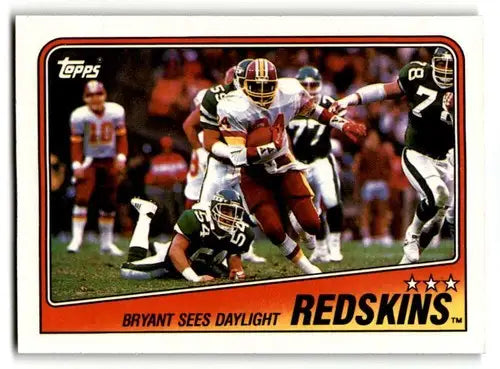 Original gloss football trading card featuring Redskins team leaders Kelvin Bryant TL