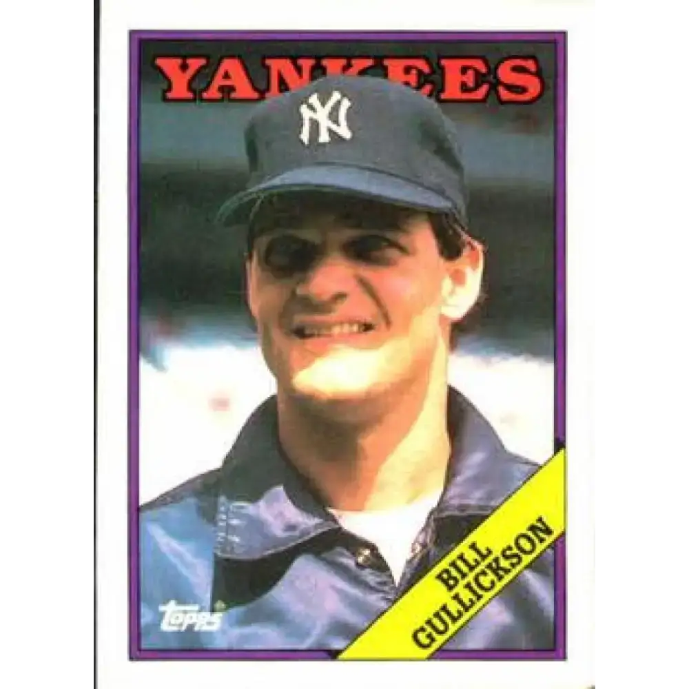 1988 Topps #711 Bill Gullickson NM-MT New York Yankees Baseball Card - Baseball Card Single