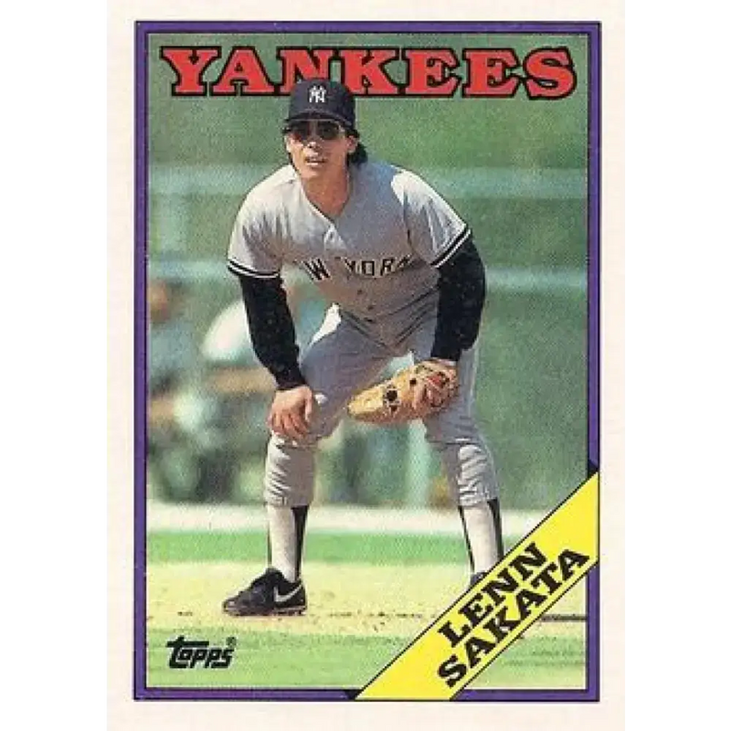 1988 Topps #716 Lenn Sakata NM-MT New York Yankees Baseball Card - Baseball Card Single