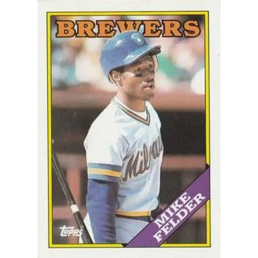 1988 Topps #718 Mike Felder NM-MT Milwaukee Brewers Baseball Card