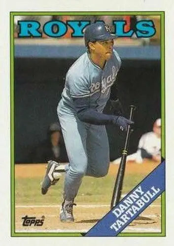 1988 Topps Danny Tartabull baseball card with original gloss from Royals collection