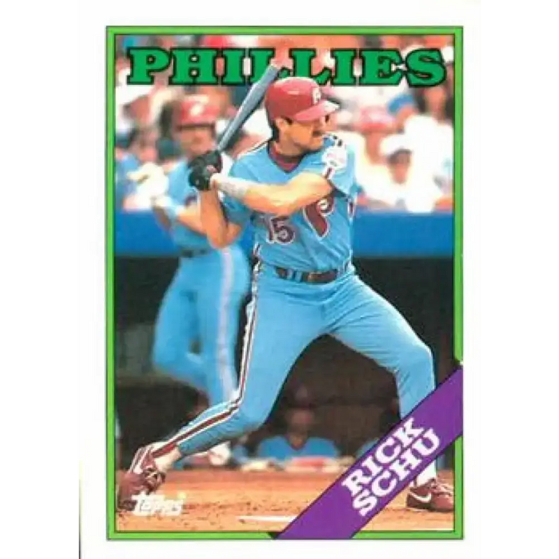 1988 Topps #731 Rick Schu NM-MT Philadelphia Phillies Baseball Card - Baseball Card Single