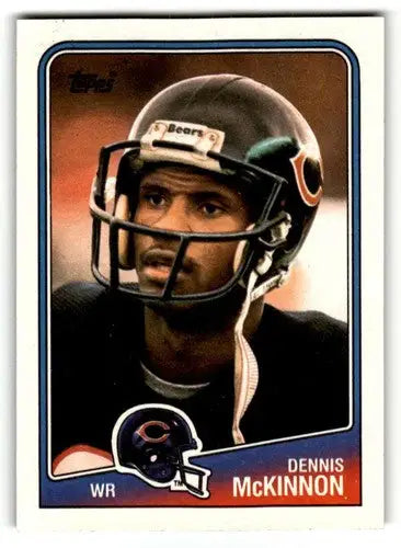 1988 Topps Dennis McKinnon Chicago Bears football card with original gloss, Mckinnon Chicago Bears