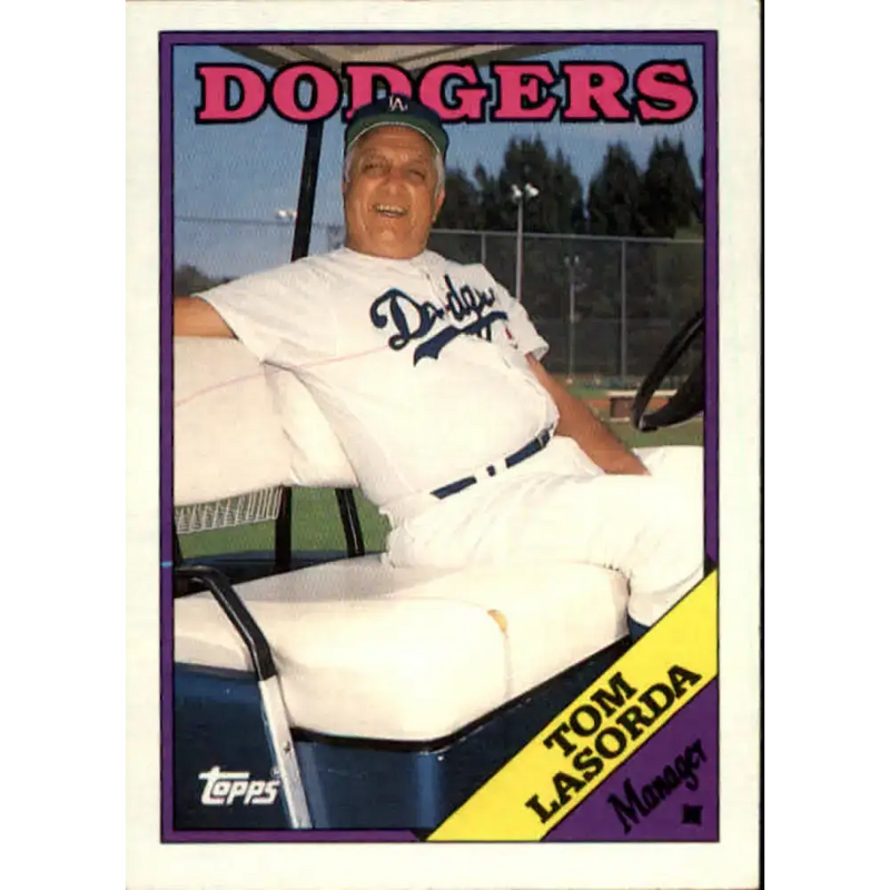 1988 Topps #74 Tommy Lasorda NM-MT Los Angeles Dodgers Baseball Card - Baseball Card Single