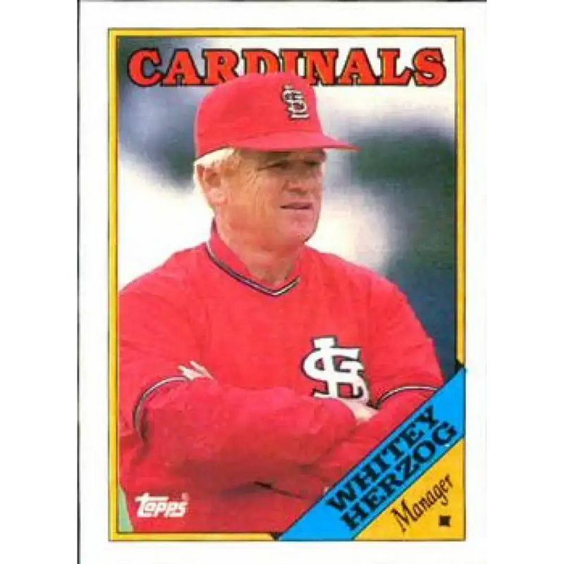 1988 Topps #744 Whitey Herzog NM-MT St. Louis Cardinals Baseball Card - Baseball Card Single