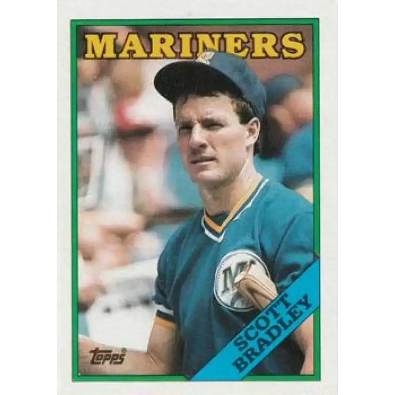 1988 Topps #762 Scott Bradley NM-MT Seattle Mariners Baseball Card - Baseball Card Single
