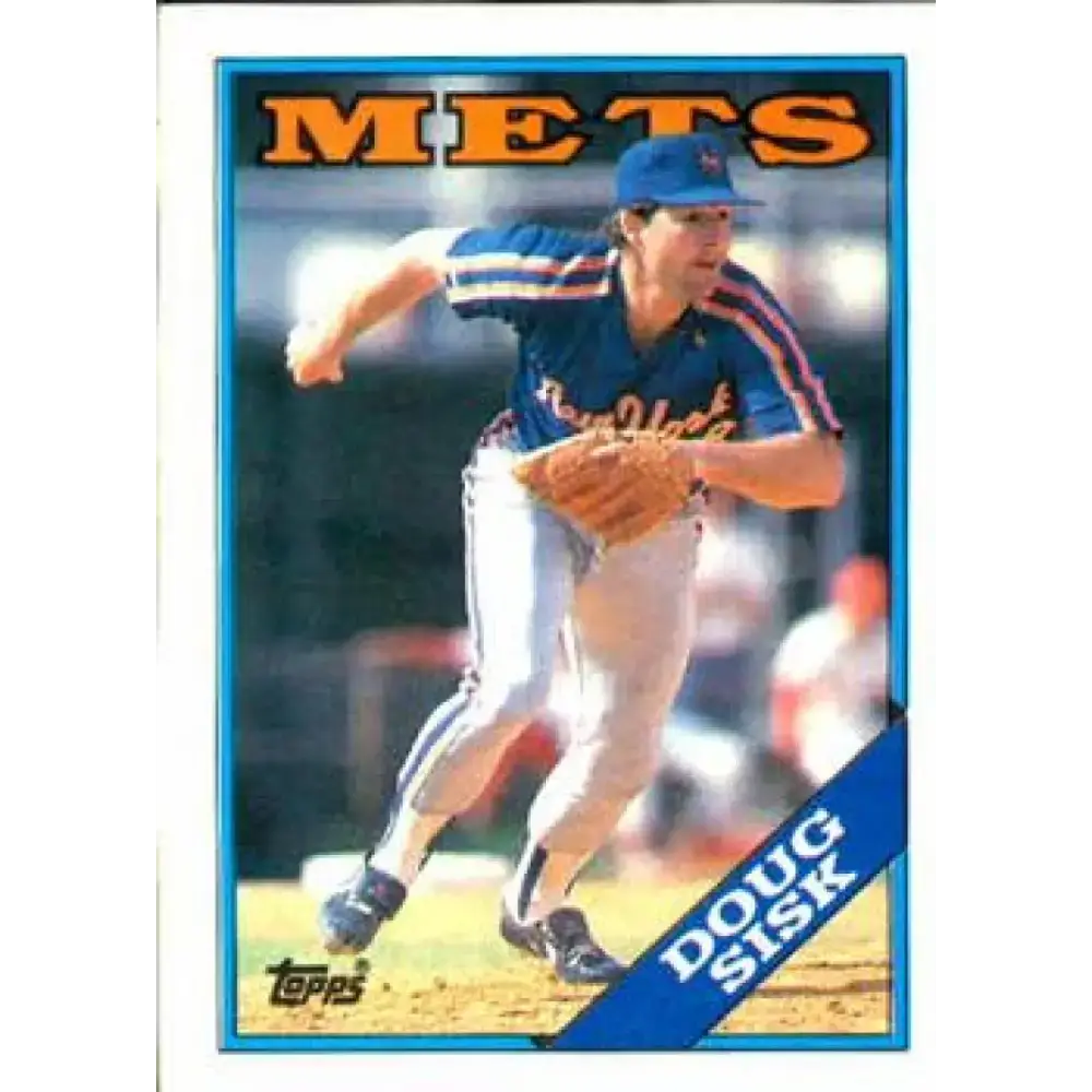1988 Topps #763 Doug Sisk NM-MT New York Mets Baseball Card - Baseball Card Single