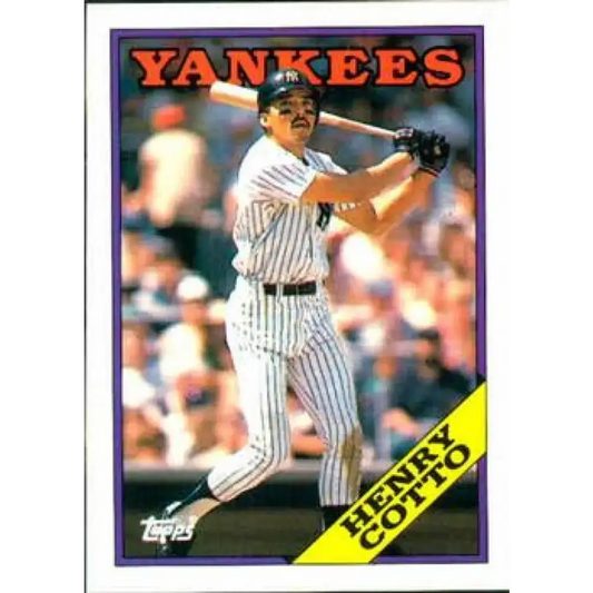 1988 Topps #766 Henry Cotto NM-MT New York Yankees Baseball Card - Baseball Card Single