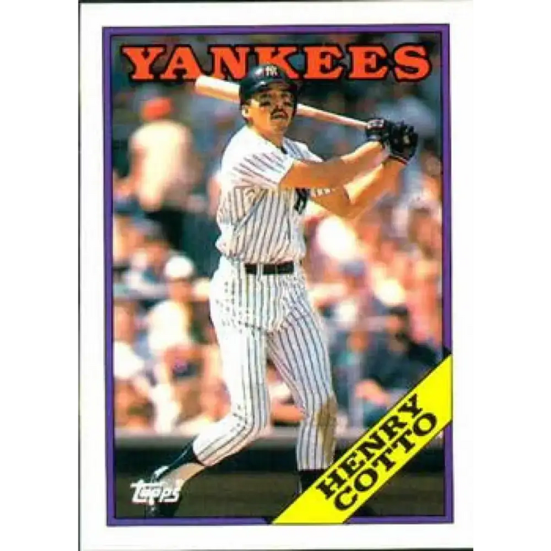 1988 Topps #766 Henry Cotto NM-MT New York Yankees Baseball Card - Baseball Card Single