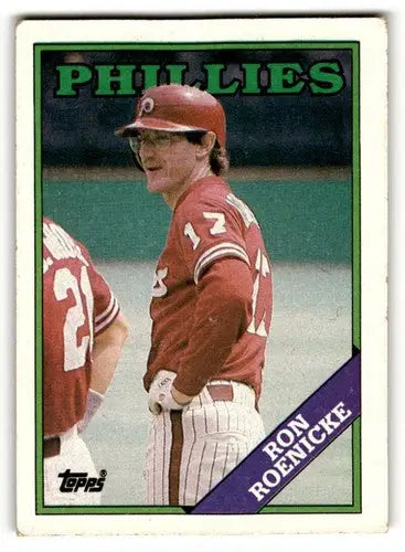 Original gloss Ron Roenicke Philadelphia Phillies baseball card from 1988 Topps #783