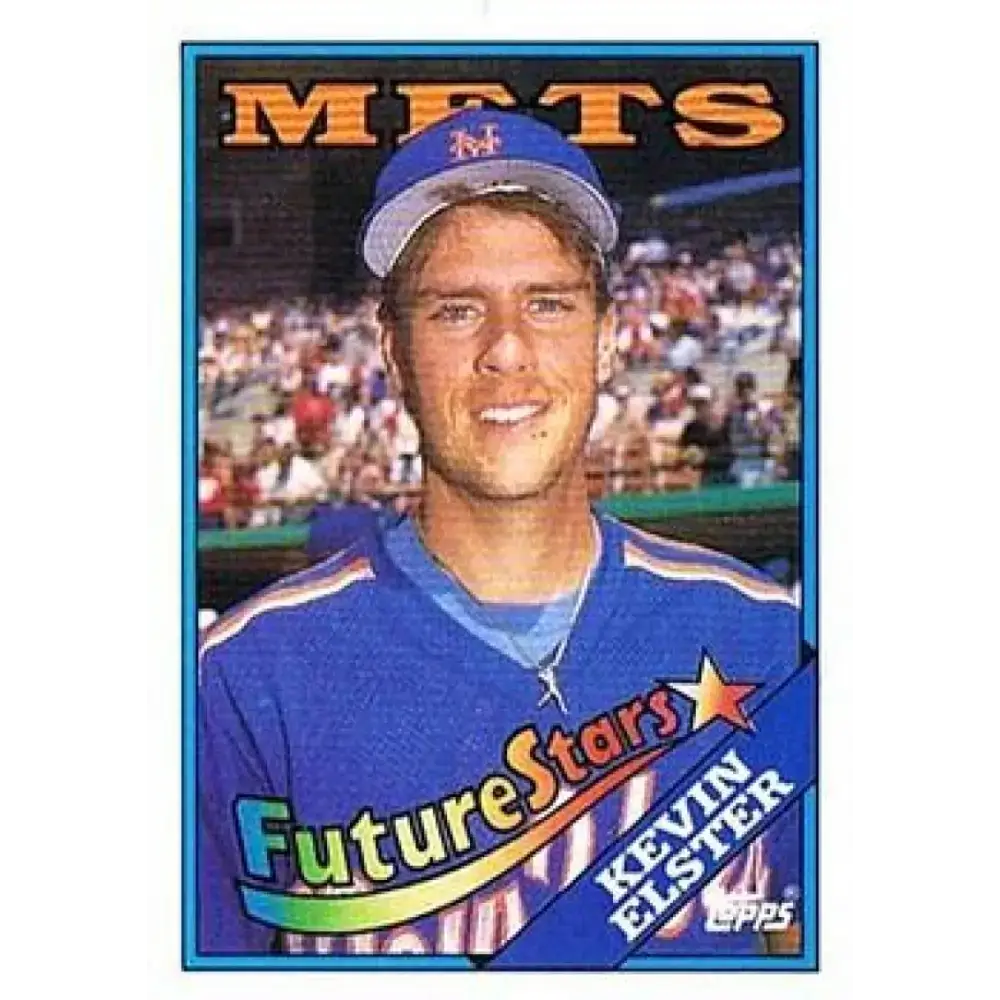 1988 Topps #8 Kevin Elster NM-MT New York Mets Baseball Card - Baseball Card Single