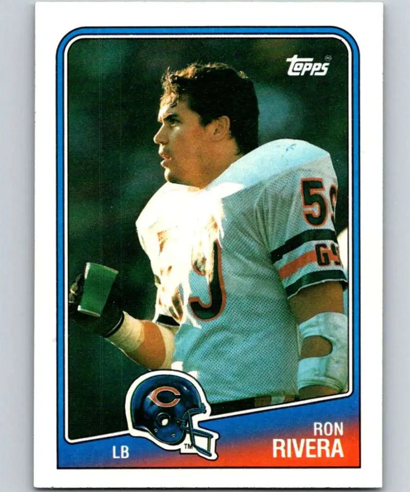 1988 Topps #81 Ron Rivera EX Excellent RC Rookie Chicago Bears Football Card - Football Card Single