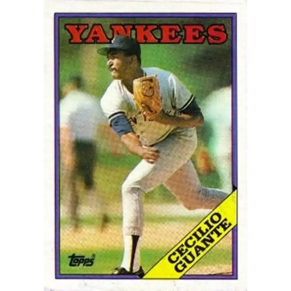 1988 Topps #84 Cecilio Guante NM-MT New York Yankees Baseball Card - Baseball Card Single
