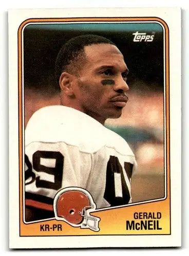 Gerald McNeil Cleveland football card from 1988 Topps #90 featuring Gerald McNeil