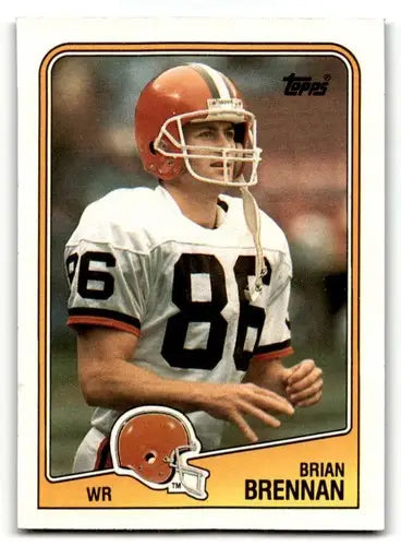 Original gloss 1988 Topps Brian Brennan Cleveland Browns football card image