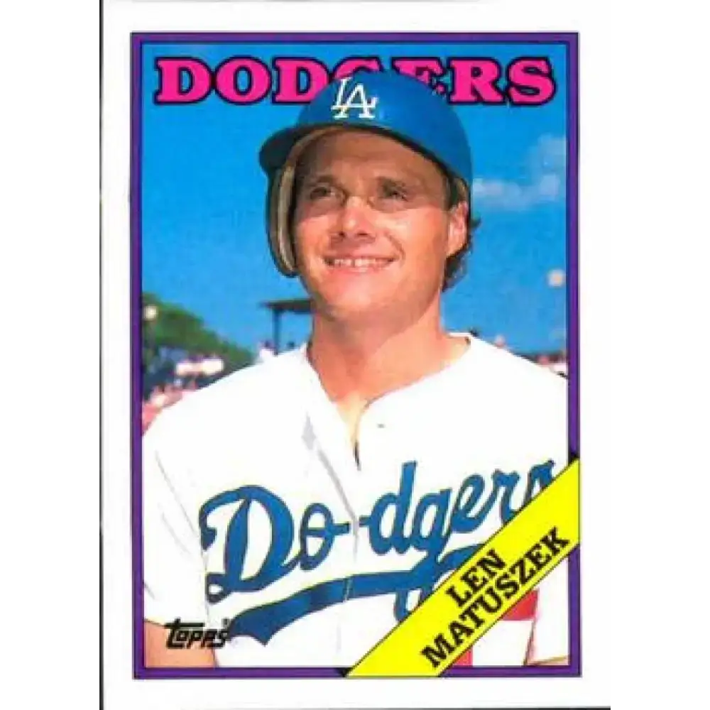 1988 Topps #92 Len Matuszek NM-MT Los Angeles Dodgers Baseball Card - Baseball Card Single