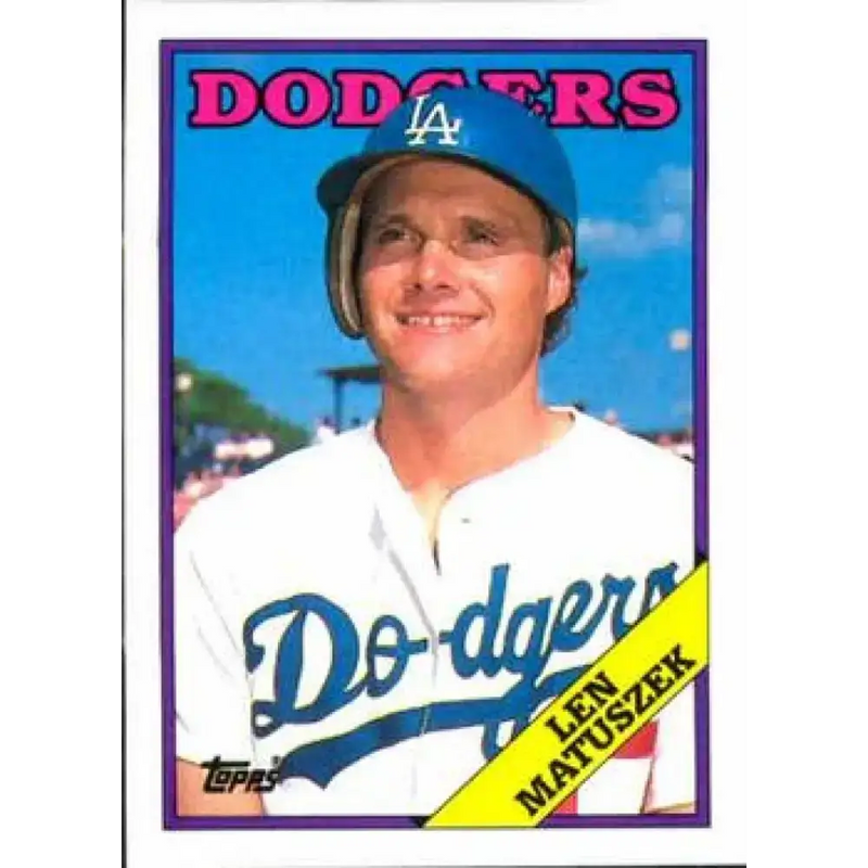 1988 Topps #92 Len Matuszek NM-MT Los Angeles Dodgers Baseball Card - Baseball Card Single
