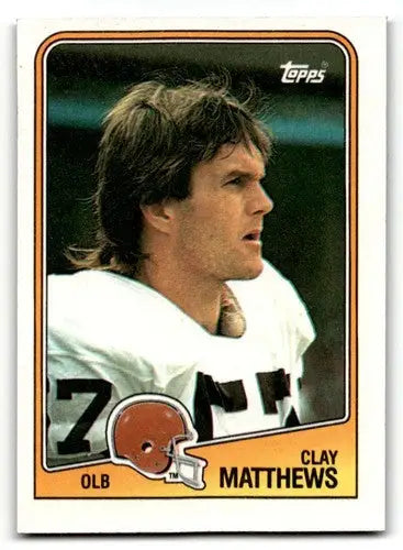 1980s Clay Matthews Topps football card featuring Clay Matthews Cleveland Browns player