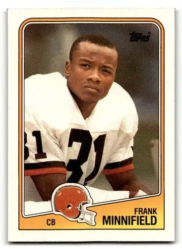 1988 Topps Frank Minnifield Cleveland Browns football card with original gloss