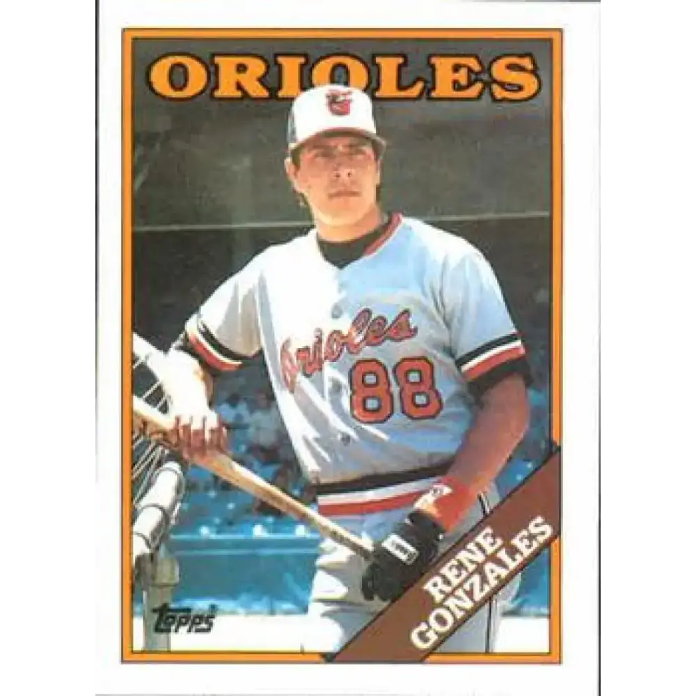 1988 Topps #98 Rene Gonzales NM-MT RC Rookie Baltimore Orioles Baseball Card - Baseball Card Single