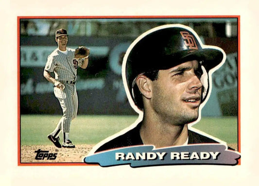 1988 Topps Big 102a Randy Ready baseball card featuring Randy Ready’s collectible card