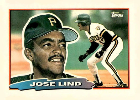 Baseball trading card of Jose Lind from 1988 Topps Big series, card 106b Jose Lind