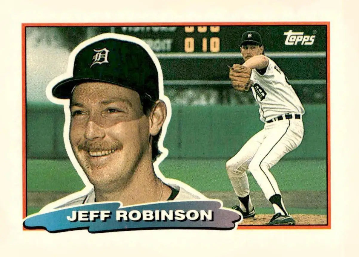 1988 Topps Big 123a Jeff Robinson baseball card featuring Jeff Robinson in mint condition