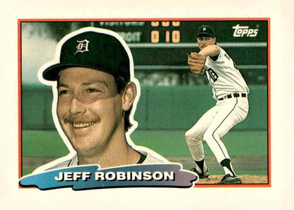 1988 Topps Big 123a Jeff Robinson baseball card featuring Jeff Robinson in mint condition