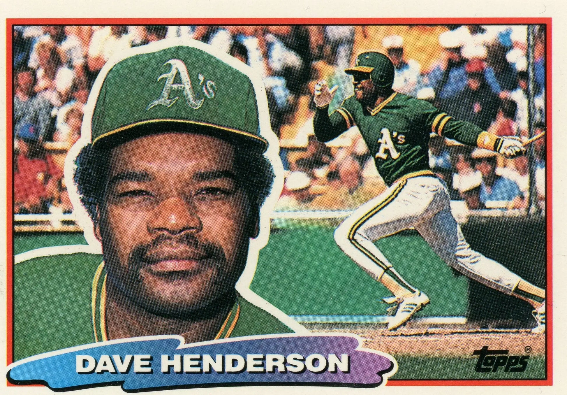 1988 Topps Big #131 Dave Henderson Oakland Athletics