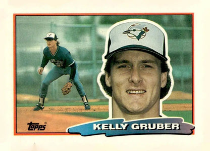 1988 Topps Big Kelly Gruber Toronto Blue Jays baseball card front view