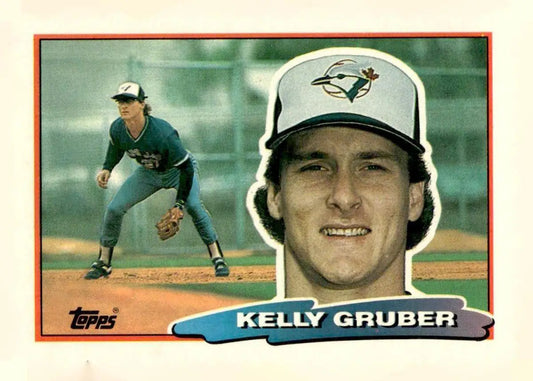 1988 Topps Big Kelly Gruber Toronto Blue Jays baseball card front view