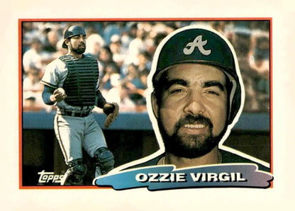 Vintage baseball card of Ozzie Virgil Jr from 1988 Topps Big #148b Ozzie Virgil