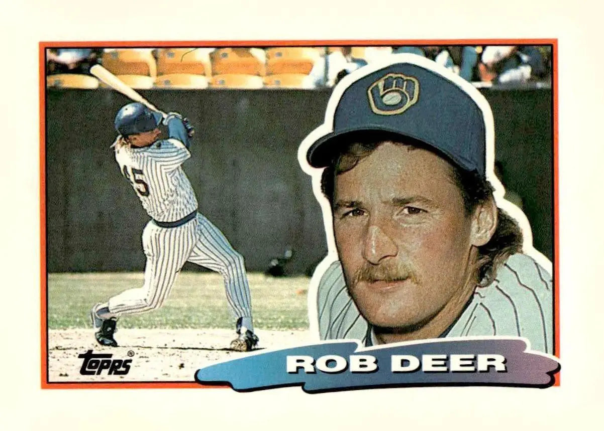 Vintage 1988 Topps Big #151b Rob Deer Milwaukee Brewers baseball card