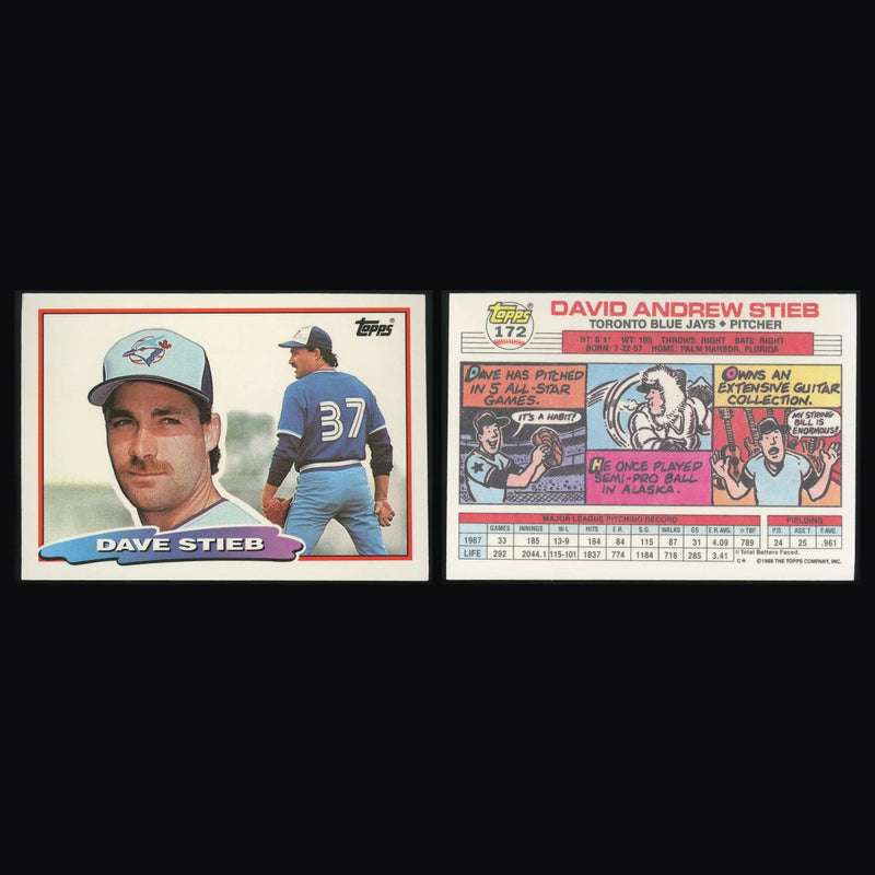 1988 Topps Big #172 Dave Stieb Toronto Blue Jays