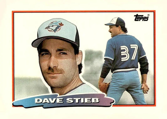 Vintage 1988 Topps Big #172b Dave Stieb baseball card featuring Toronto Blue Jays player